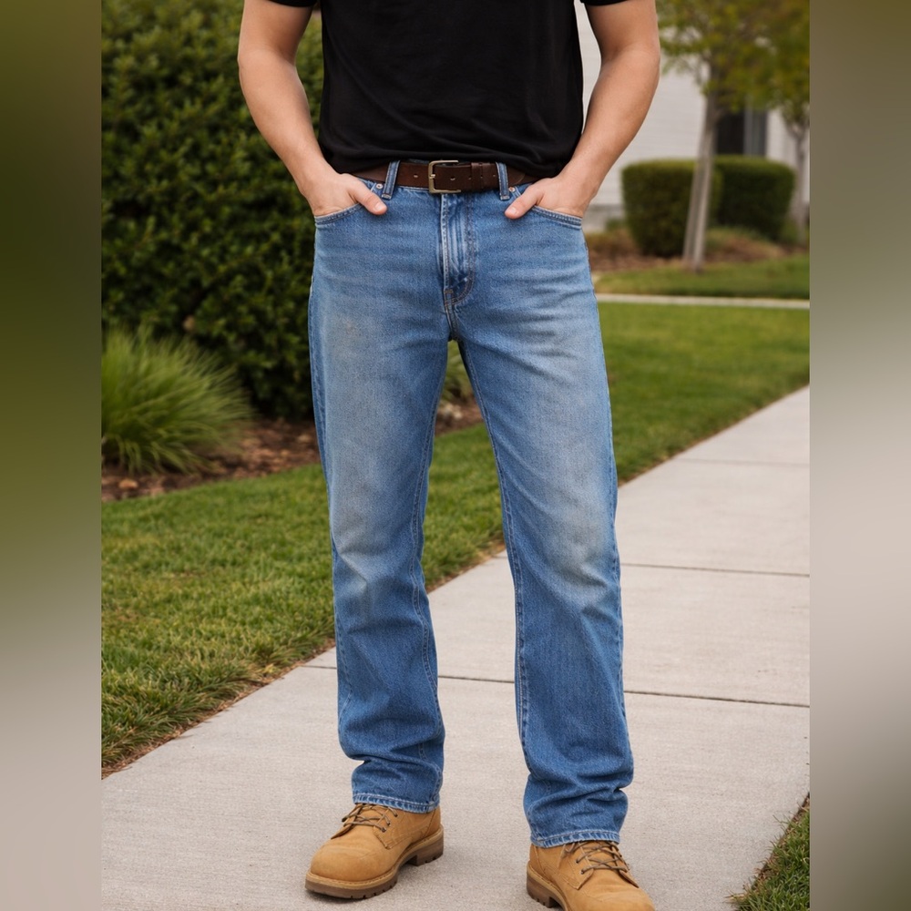 Wrangler Regular Fit Jeans 34x36 Medium Wash Classic Denim